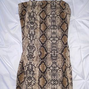Body-Con Cami Snakeskin Print Dress